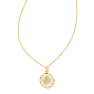 Kendra Scott Gold and Iridescent Initial Necklace